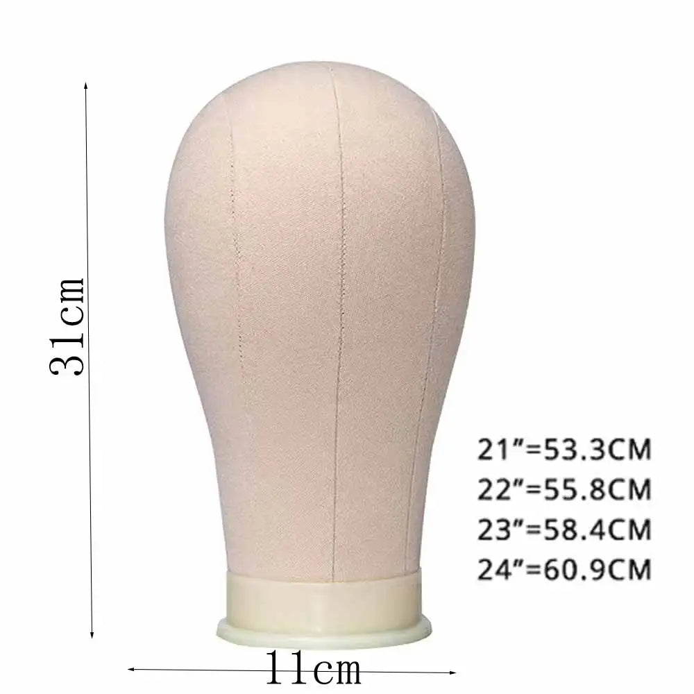21inch 23inch Wig Head Mannequin Head with Wig Stand ,Manikin Canvas Head for Wigs Making Display with pins