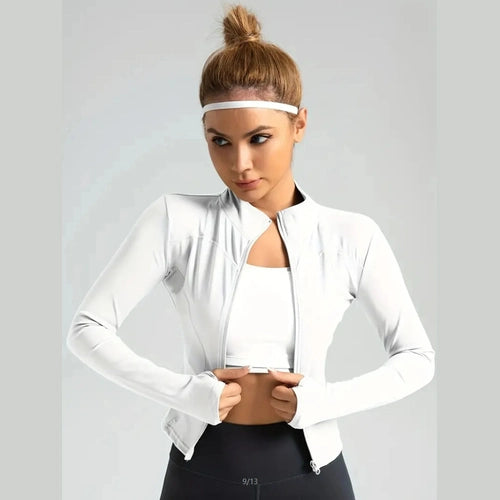 Trinity Athletic Jacket – Long-Sleeve Zip-Up Workout Top House of Trinity