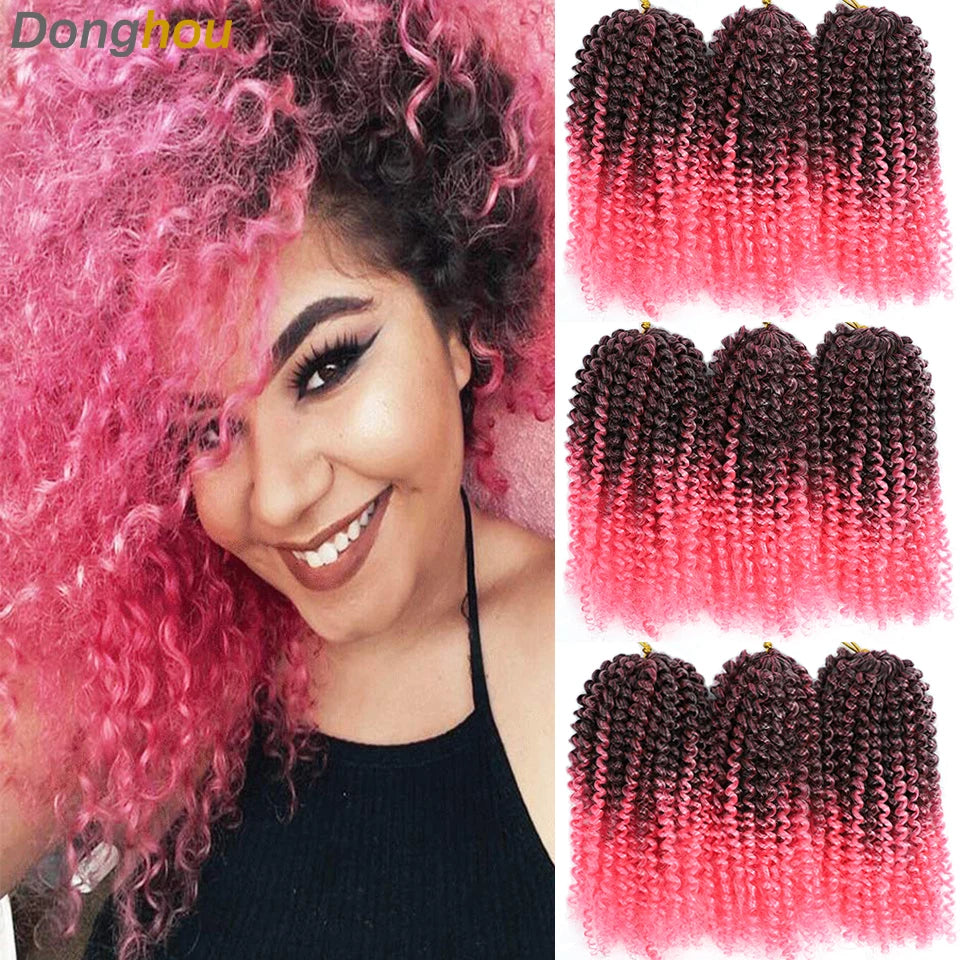 Trinity Kinky Curly Crochet Hair – 8 Inch Short Passion Twist