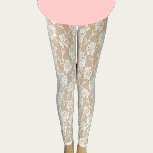 Trinity Lace Sheer Leggings – Floral Rose Mesh Tights House of Trinity