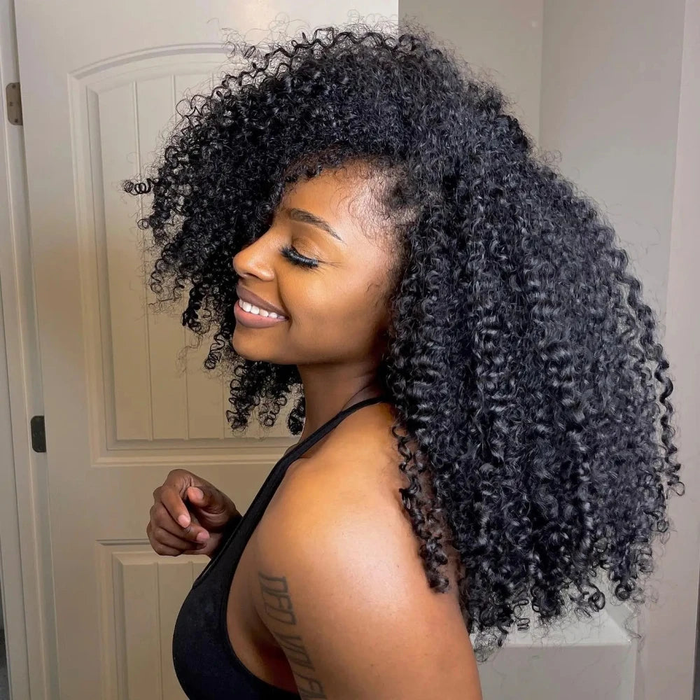 427 Highlight Feather Crochet Human Hair Extension For Braid Kinky Curly Pre-Separated Knotless Small Spirals Curly Crochet Hair