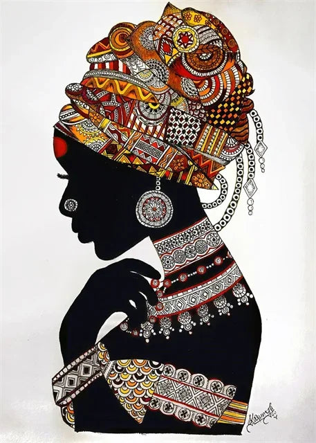 Trinity African Woman Wall Art – Abstract Canvas Print House of Trinity