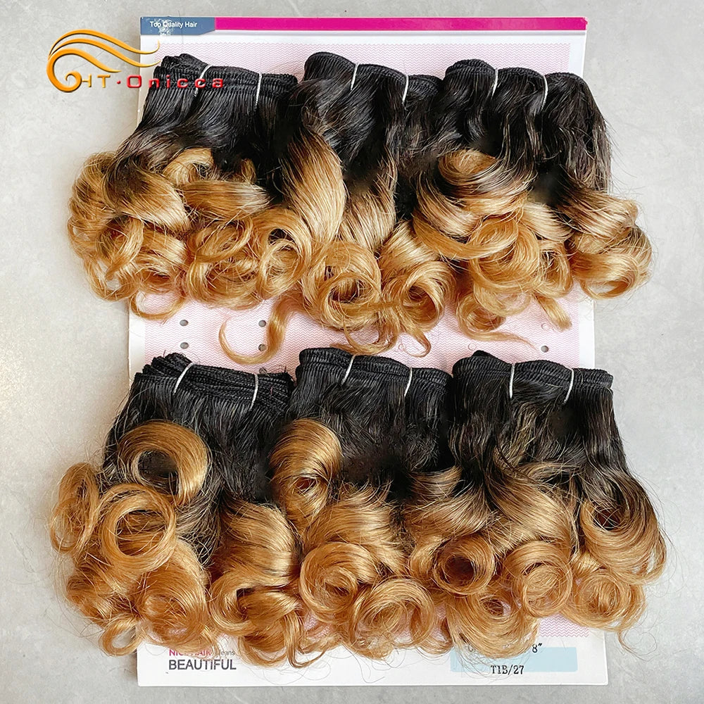 Trinity Blonde Bouncy Curly Human Hair Bundles