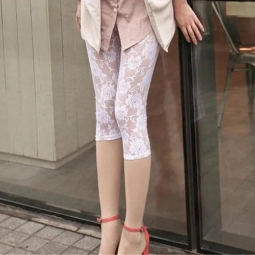 Trinity Lace Sheer Leggings – Floral Rose Mesh Tights House of Trinity