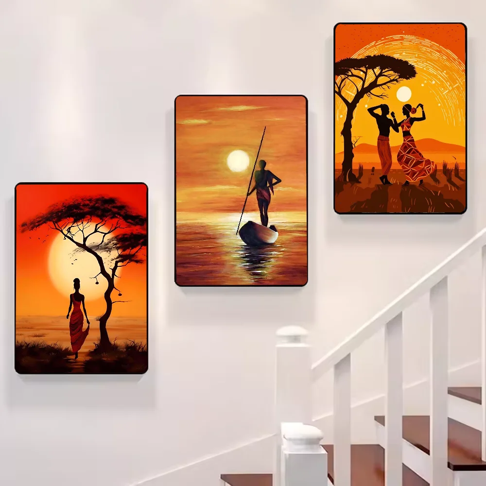 Abstract Painting African Living Poster HD art sticky wall waterproof home living room bedroom bar aesthetic decoration