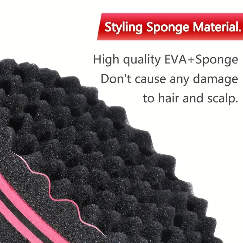 Double Sides Magic Twist Hair Brush Sponge Brush For Natural Afro Coil Wave Dread Sponge Brushes Hair Braids Braiding Hair