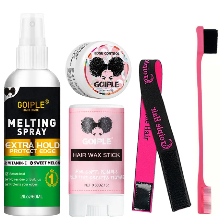 GOIPLE Beginners Lace Wig Styling Products Long-Lasting Finishing Wax Stick and Edge Control Gel Wig Bonding Glue Small Size Kit