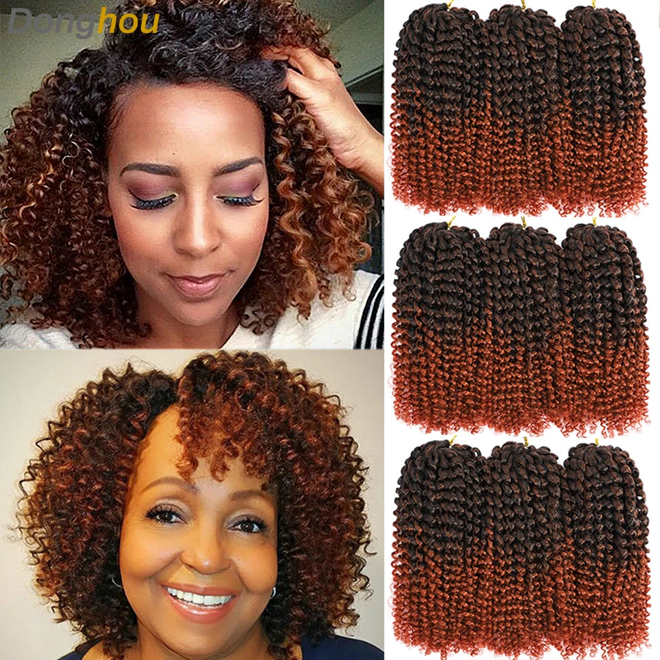 Trinity Kinky Curly Crochet Hair – 8 Inch Short Passion Twist