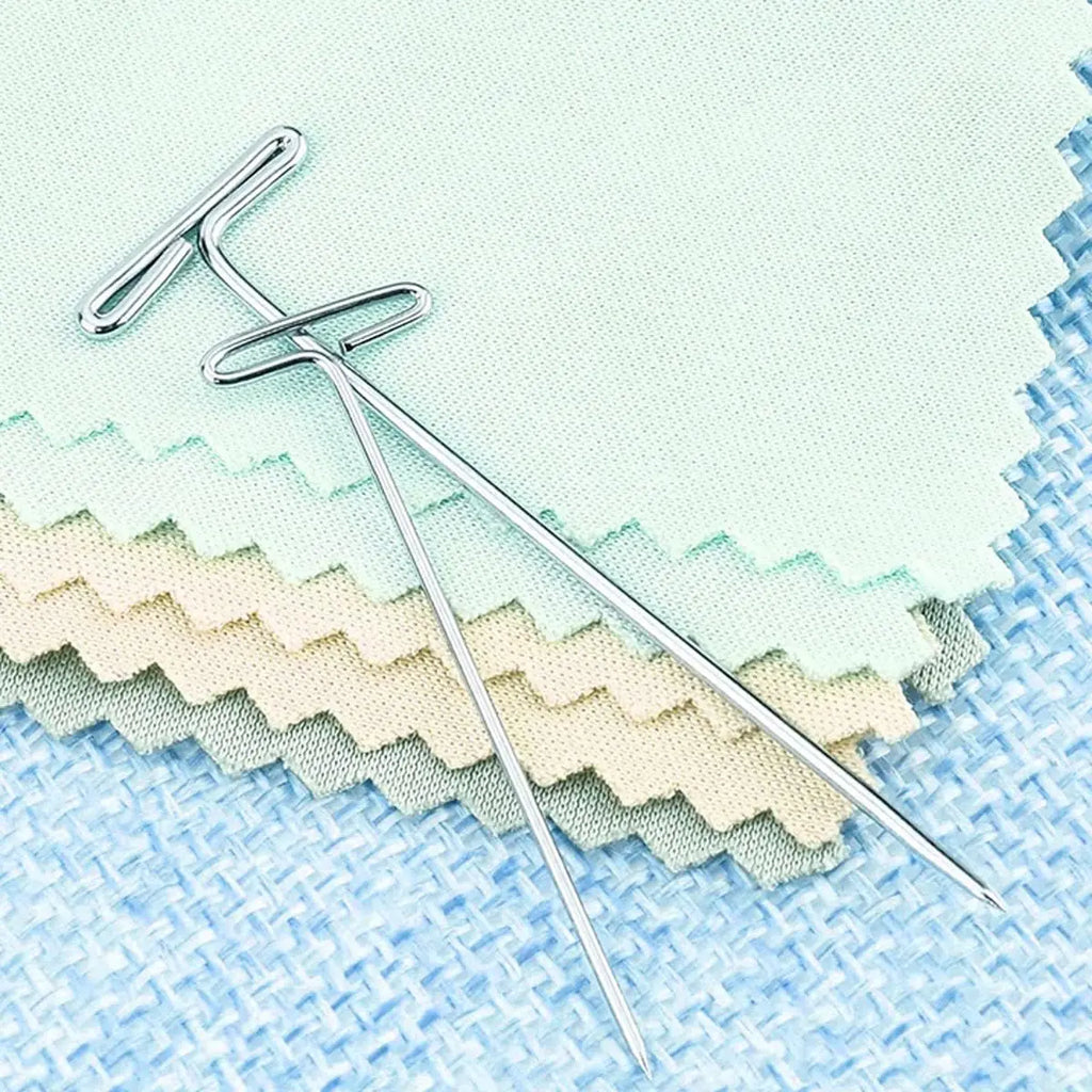 Wig Making Kit - T Pins,C Curved Needles, Knitting Needles With Yarn Thread Scissors for Sewing,Hair Extensions,Modelling Crafts