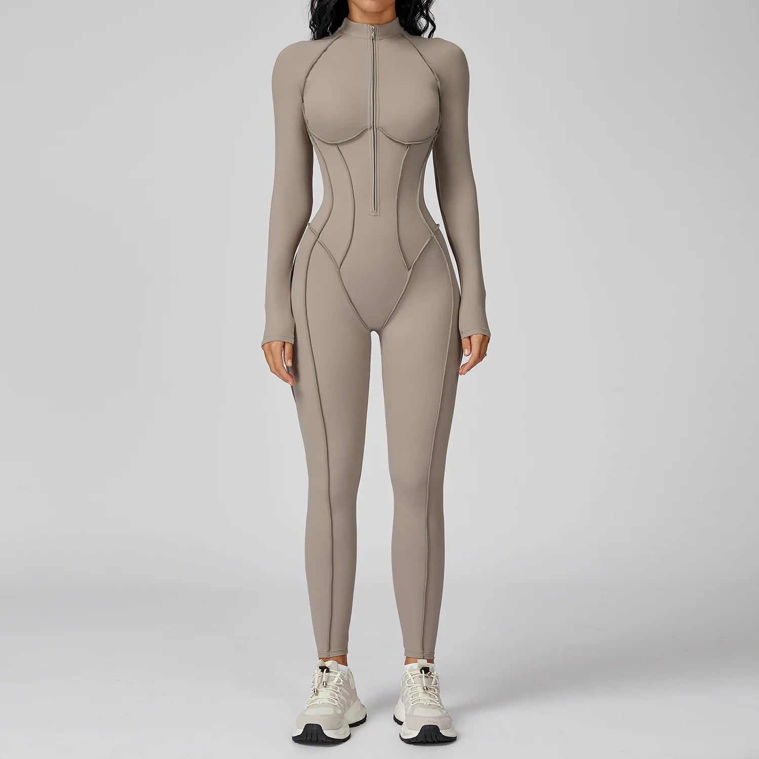 Trinity Power Bodysuit – Long-Sleeve Zip-Up Jumpsuit House of Trinity