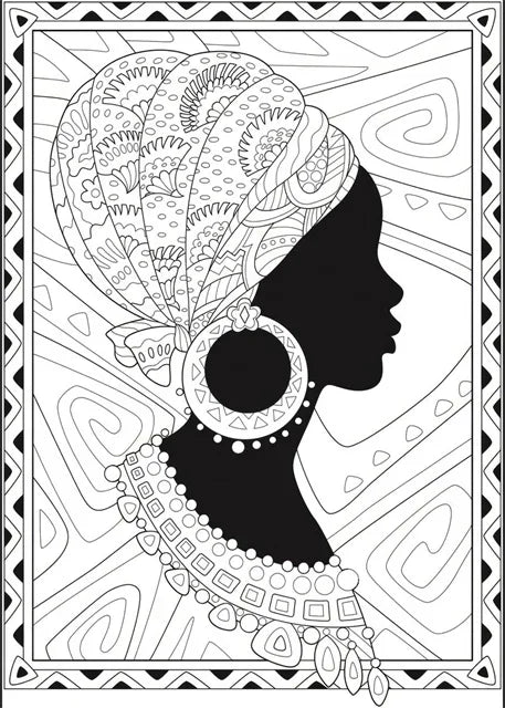 Trinity African Woman Wall Art – Abstract Canvas Print House of Trinity