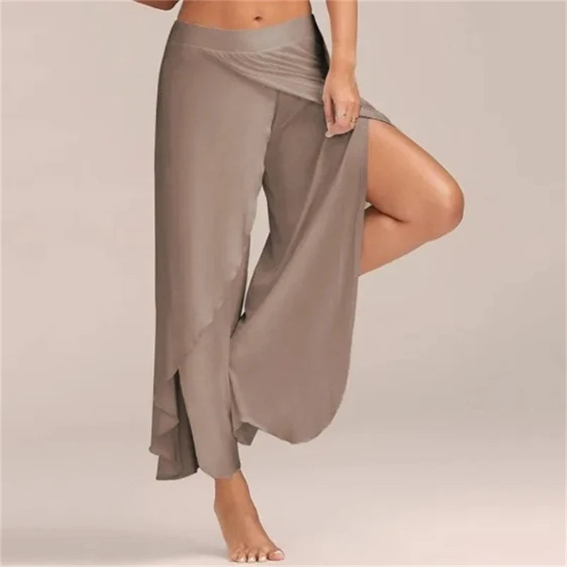 Trinity Crossover Wide-Leg Yoga Pants House of Trinity
