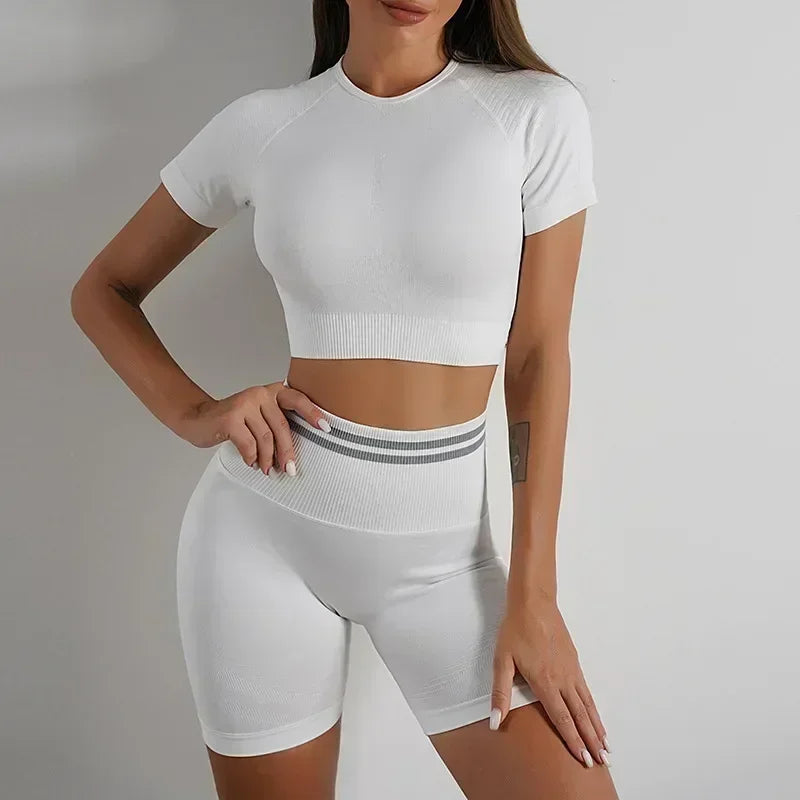 Trinity Seamless Yoga Set – Backless Top & High-Waist Pants House of Trinity