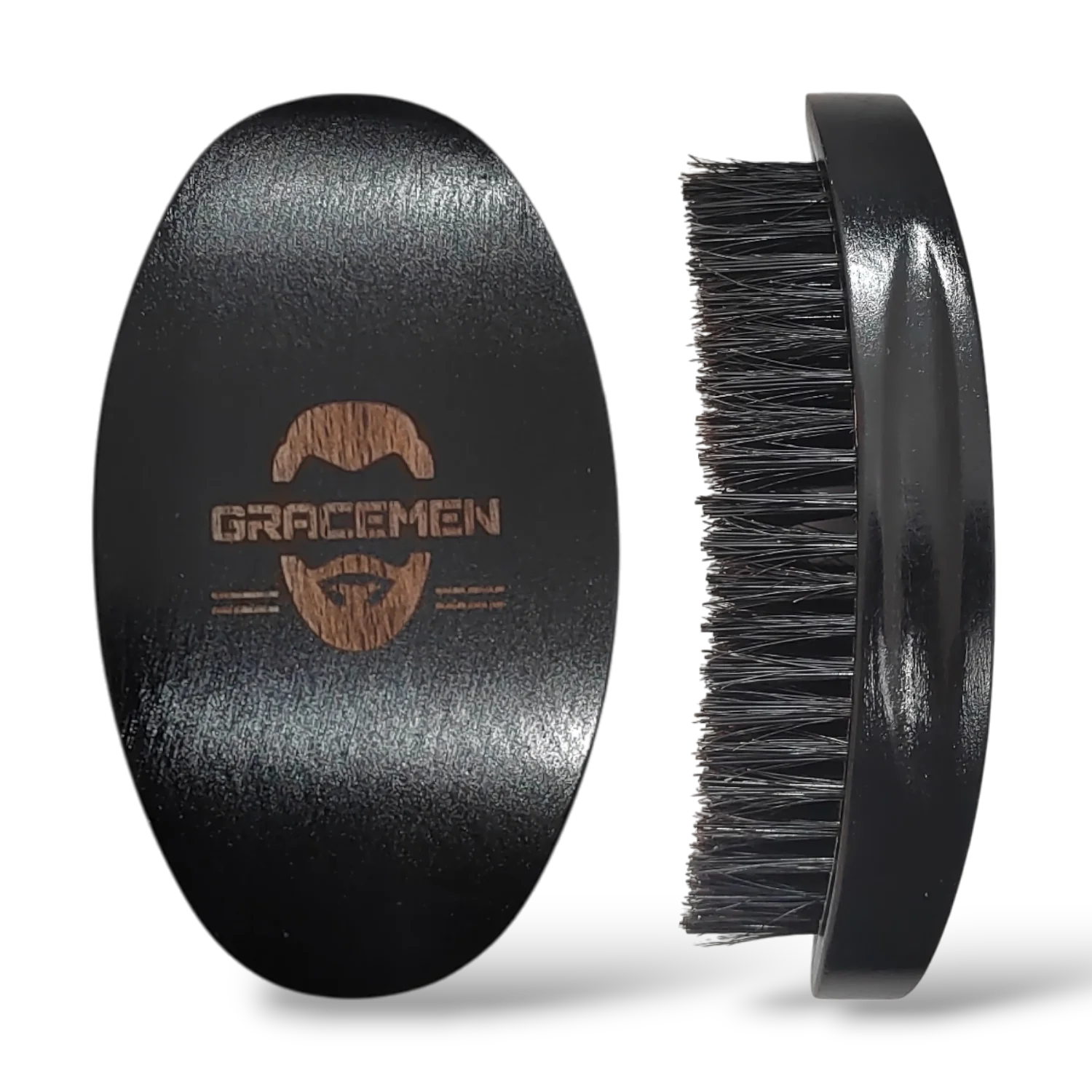 Trinity 360 Wave Brush – Curved Wooden Handle for Men