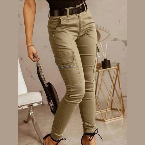 Trinity Multi-Pocket Slim Trousers – Low Waist Casual House of Trinity