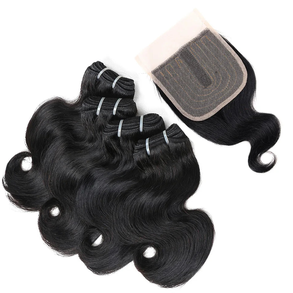 Trinity Blonde Ombre Body Wave Bundles with Closure