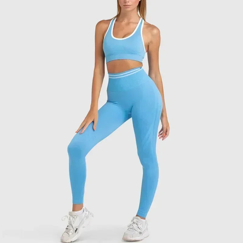 Trinity Seamless Yoga Set – Backless Top & High-Waist Pants House of Trinity