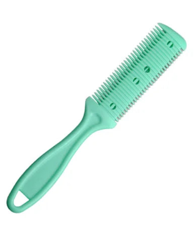 Hair Cutting Comb Hair Brushes with Razor Blades Barber Scissors Hair Salon Thinning Hairdressing DIY Styling Tools Black Handle