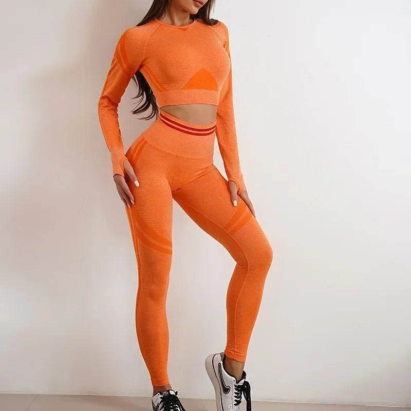 Trinity Seamless Yoga Set – Backless Top & High-Waist Pants House of Trinity