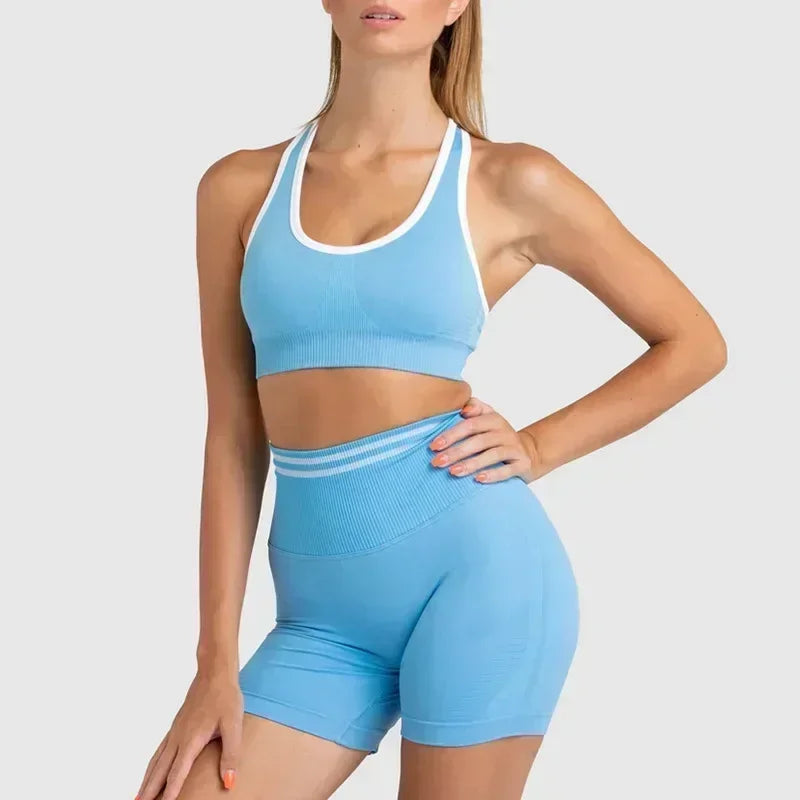 Trinity Seamless Yoga Set – Backless Top & High-Waist Pants House of Trinity