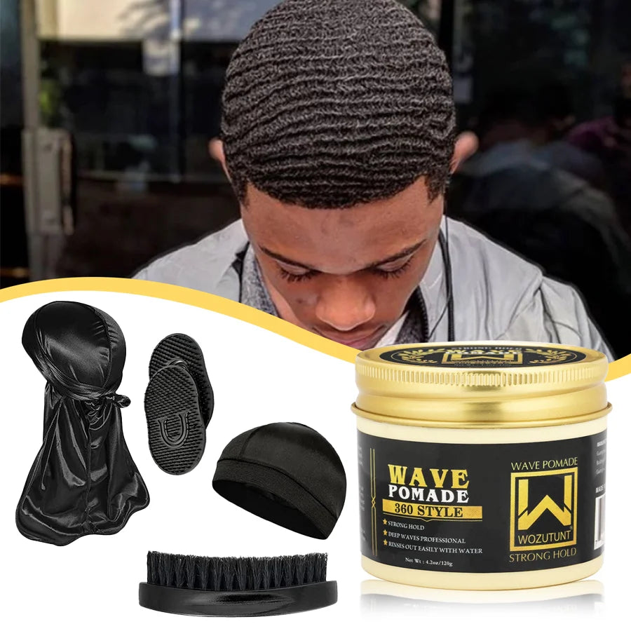 Trinity 360 Wave Pomade Kit – Shea Butter with Tools