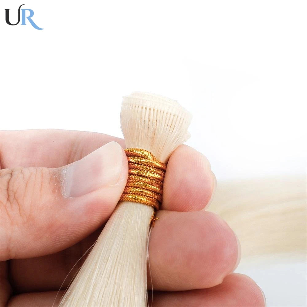 Genius Weft 100% Natural Human Hair Weft Straight Invisible Hair Extensions For Women 100G Double Drawn Hairpiece Hair Bundles