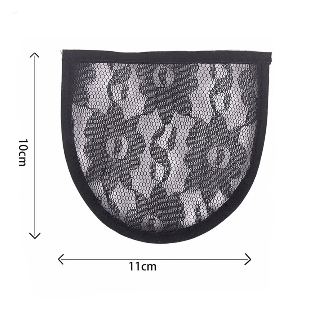 5pcs/bag Swiss Lace Net Make Drawstring Ponytail Lace Wigs Ic Hair Nets Braiding Wigs Cornrow Cap for Wig Accessories