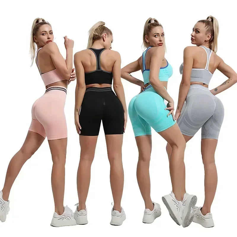Trinity Seamless Yoga Set – Backless Top & High-Waist Pants House of Trinity
