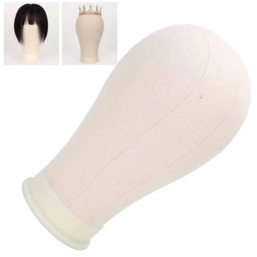21inch 23inch Wig Head Mannequin Head with Wig Stand ,Manikin Canvas Head for Wigs Making Display with pins