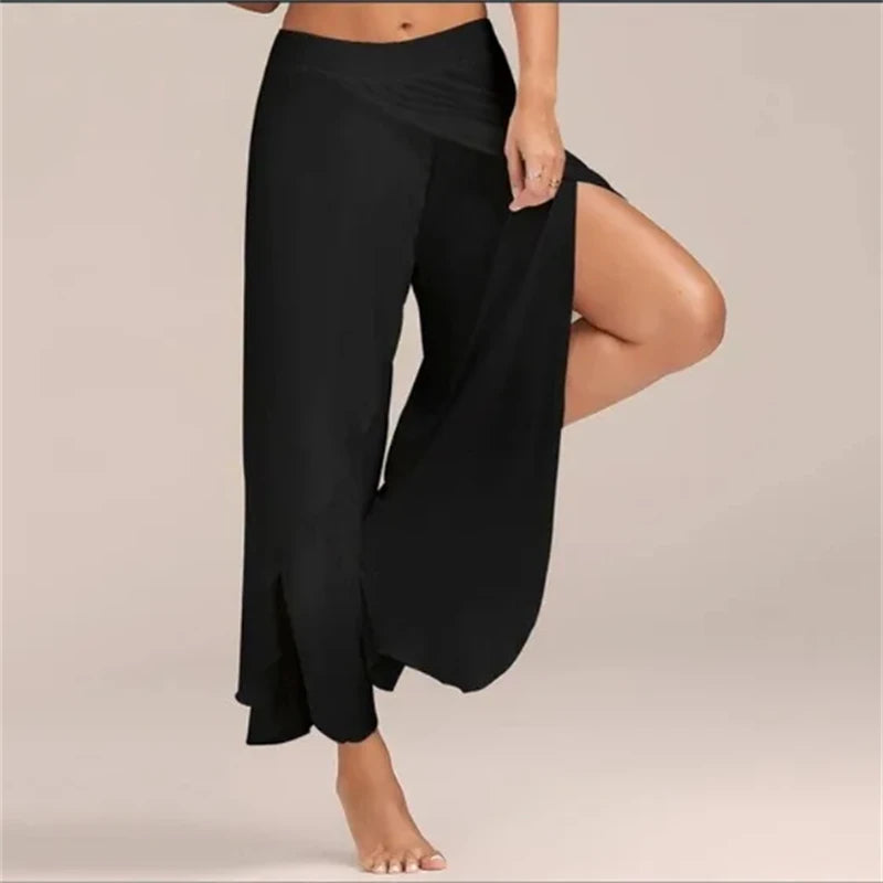 Trinity Crossover Wide-Leg Yoga Pants House of Trinity