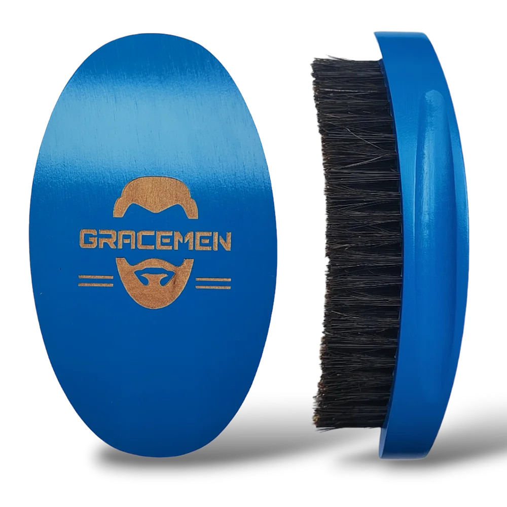 Trinity 360 Wave Brush – Curved Wooden Handle for Men