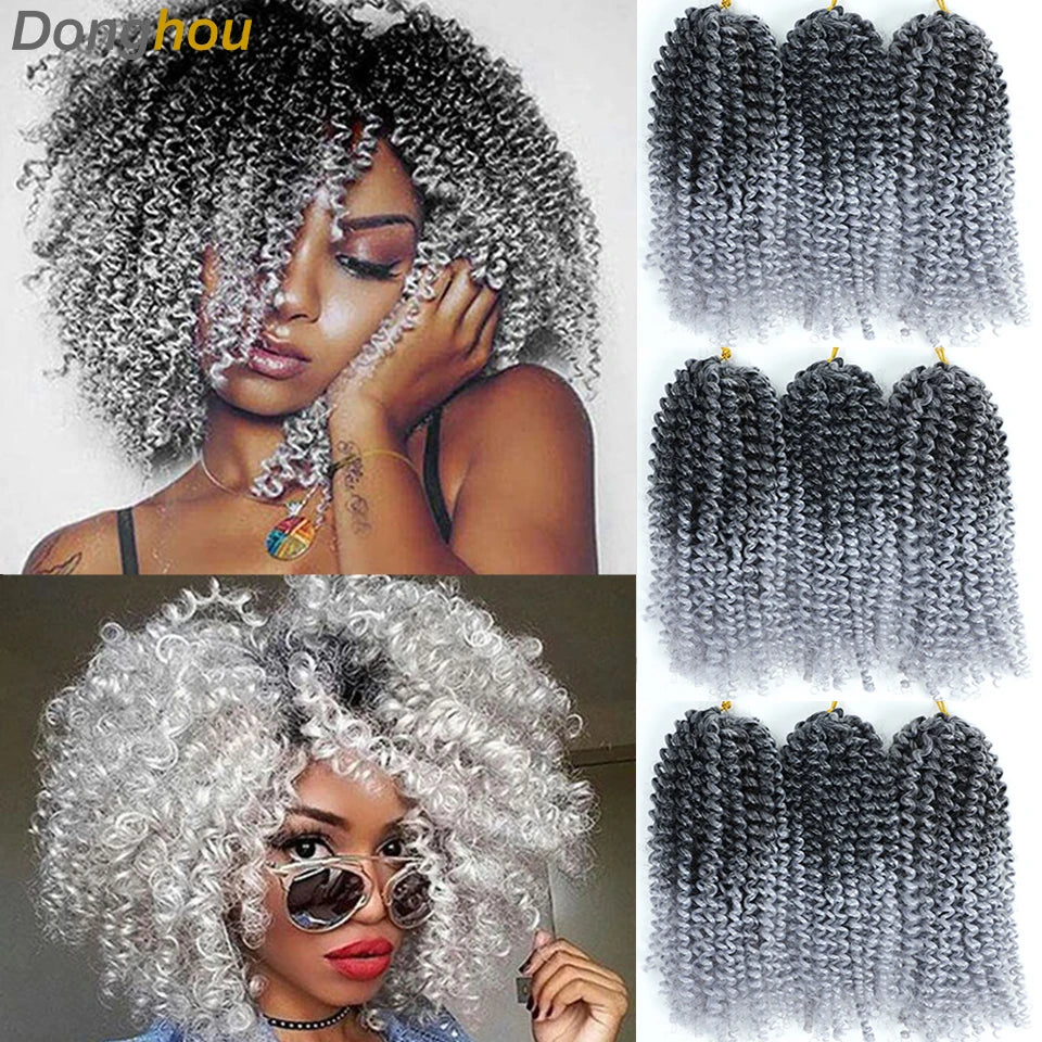 Trinity Kinky Curly Crochet Hair – 8 Inch Short Passion Twist