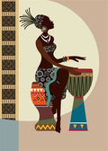 Trinity African Woman Wall Art – Abstract Canvas Print House of Trinity