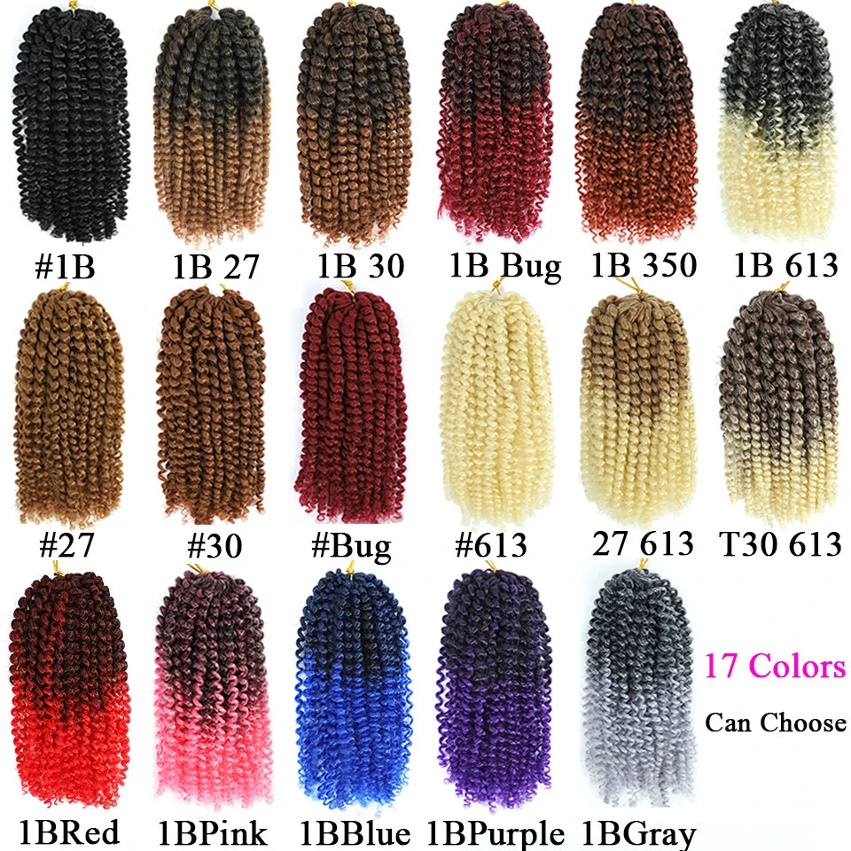 Trinity Kinky Curly Crochet Hair – 8 Inch Short Passion Twist
