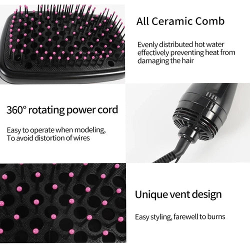 Trinity Hot Air Brush – One-Step Blow Dryer & Straightener Comb House of Trinity