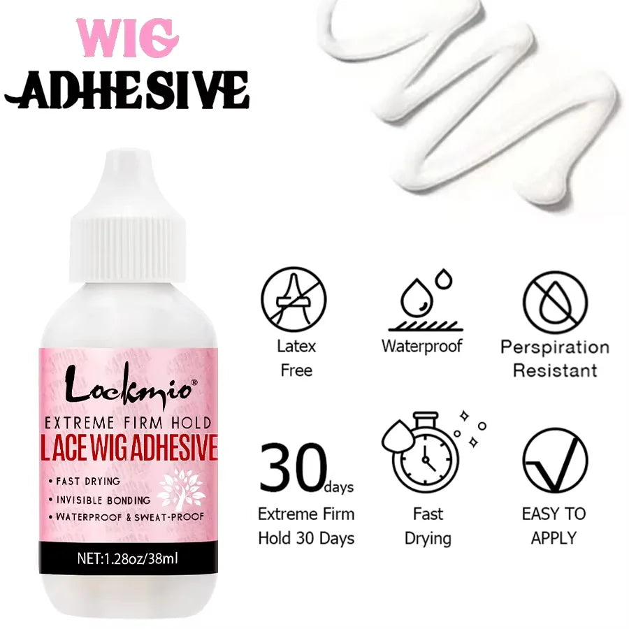 Wig Glue Waterproof Adhesive Bonding Lace Toupee Front Closure and Glue Remover Travel Size Wigs Extension Products for Beginner