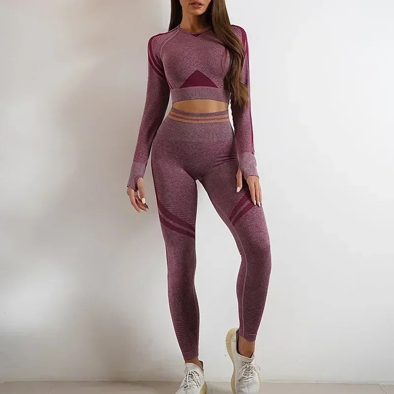 Trinity Seamless Yoga Set – Backless Top & High-Waist Pants House of Trinity