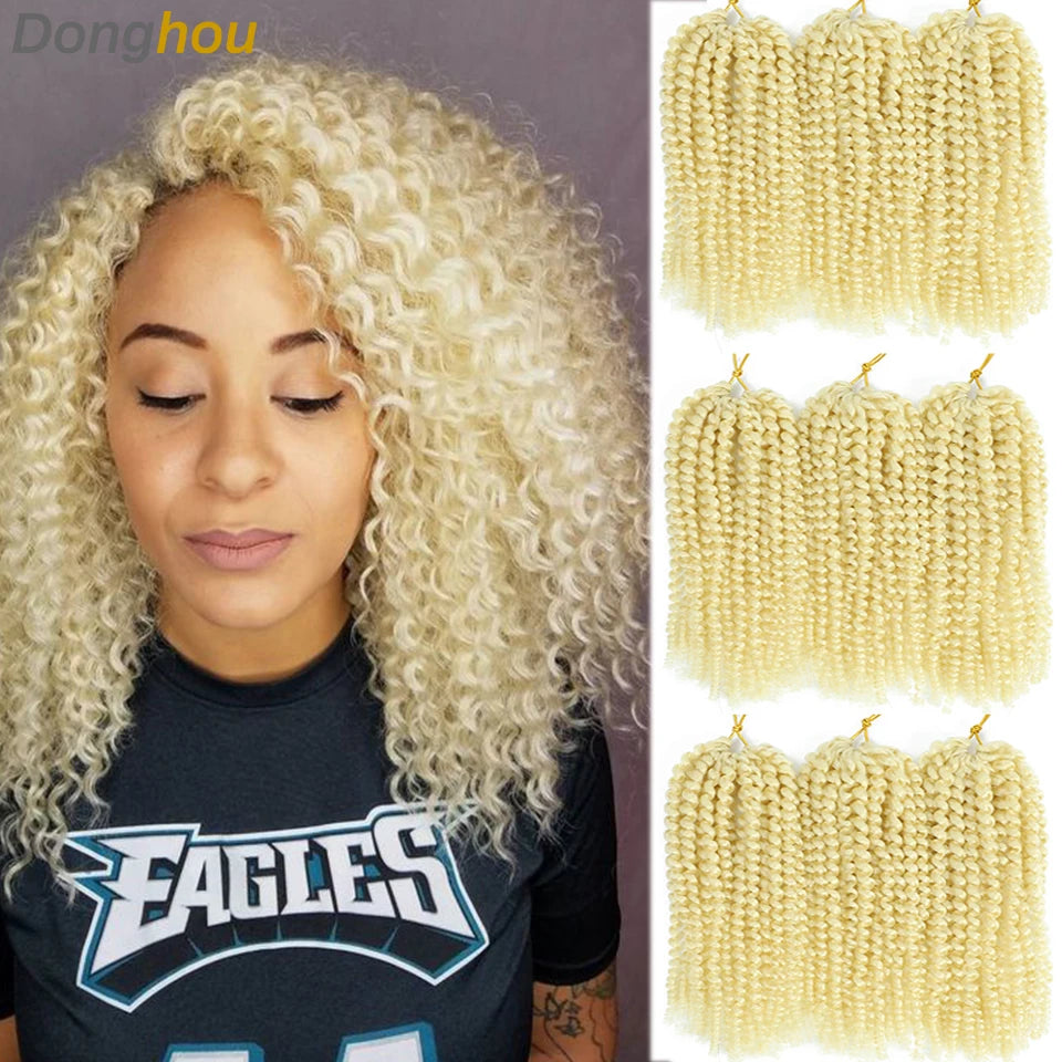 Trinity Kinky Curly Crochet Hair – 8 Inch Short Passion Twist