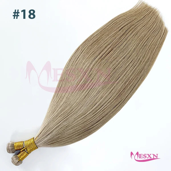 MESXN New Genius Hair Wefts Extensions Human Hair Weaves Bundles Real Human Natural Hair  Straight  Black Brown Blonde