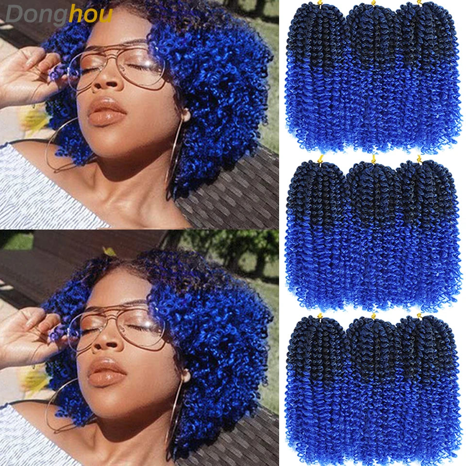 Trinity Kinky Curly Crochet Hair – 8 Inch Short Passion Twist