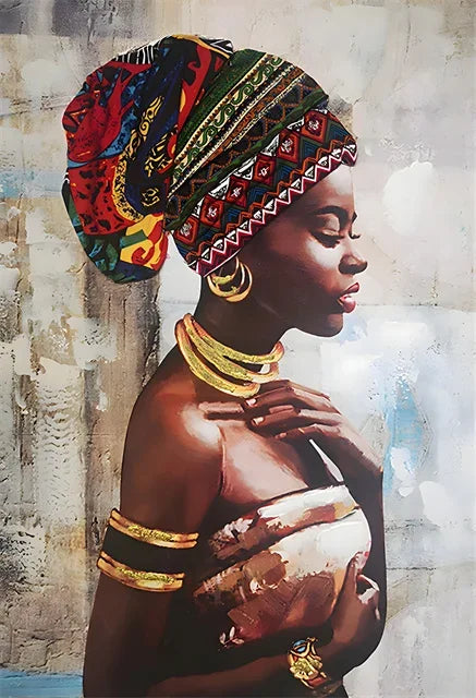 Trinity African Woman Wall Art – Abstract Canvas Print House of Trinity