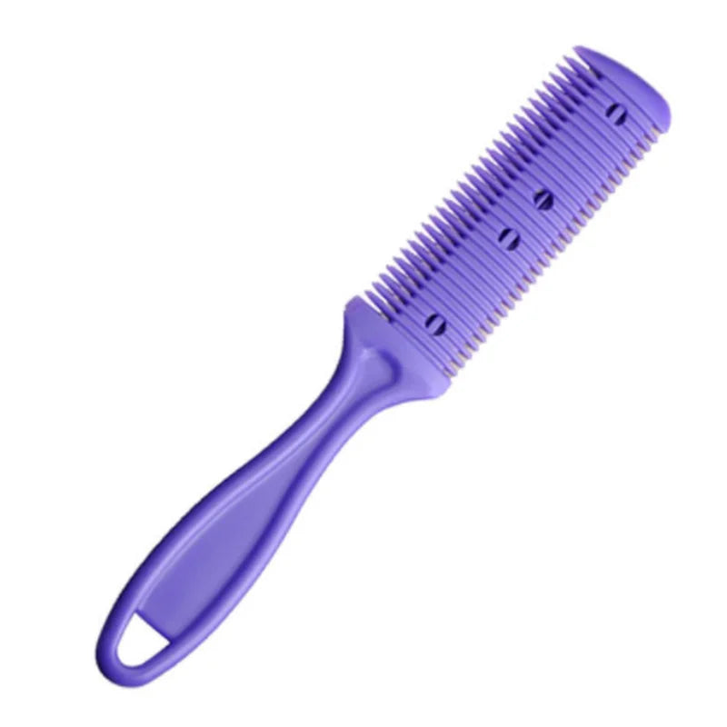 Hair Cutting Comb Hair Brushes with Razor Blades Barber Scissors Hair Salon Thinning Hairdressing DIY Styling Tools Black Handle