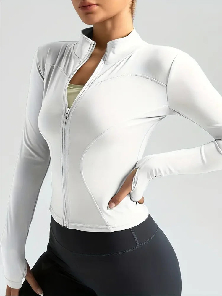 Trinity Athletic Jacket – Long-Sleeve Zip-Up Workout Top House of Trinity