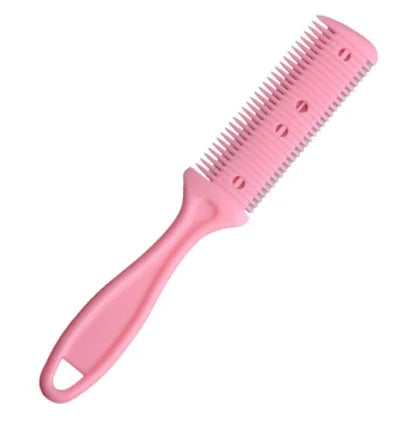 Hair Cutting Comb Hair Brushes with Razor Blades Barber Scissors Hair Salon Thinning Hairdressing DIY Styling Tools Black Handle