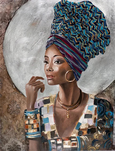 Trinity African Woman Wall Art – Abstract Canvas Print House of Trinity