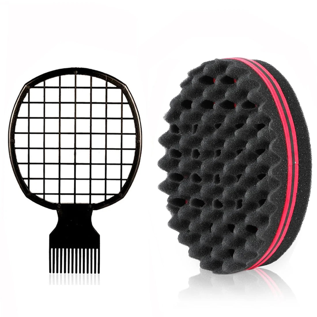 Double Sides Magic Twist Hair Brush Sponge Brush For Natural Afro Coil Wave Dread Sponge Brushes Hair Braids Braiding Hair