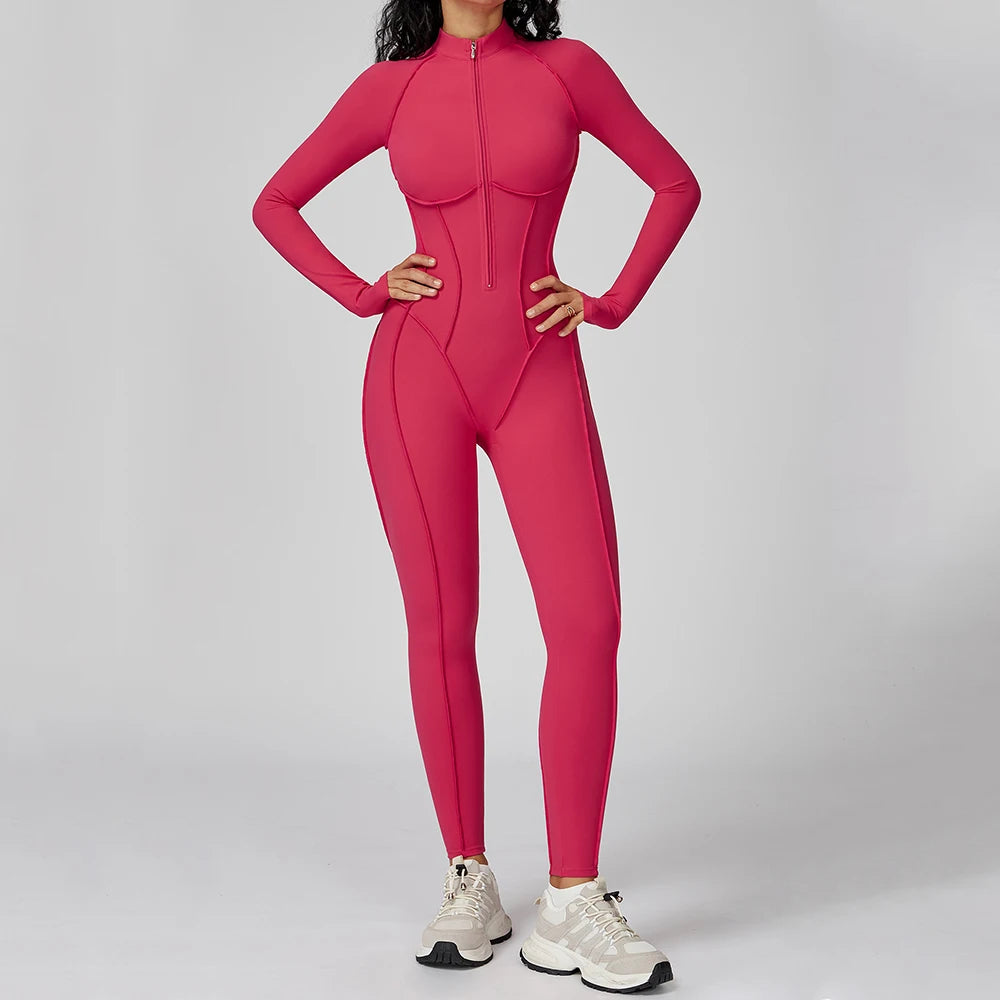 Trinity Power Bodysuit – Long-Sleeve Zip-Up Jumpsuit House of Trinity