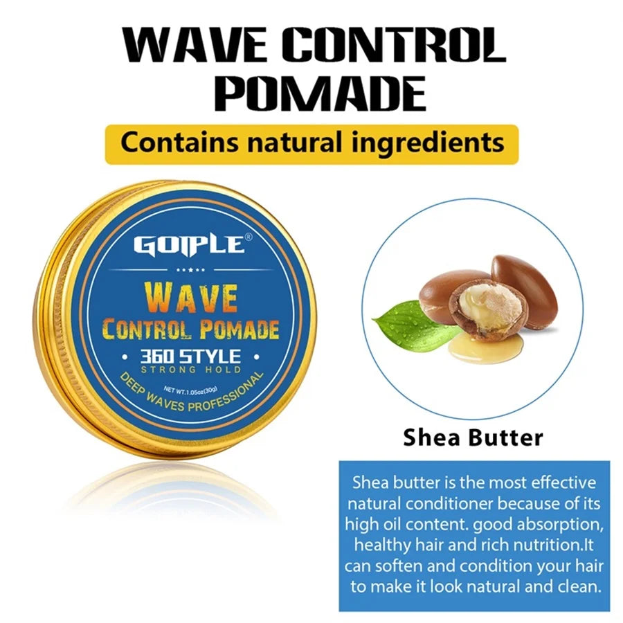 Trinity Men's 360 Wave Pomade – 4-Piece Styling Set