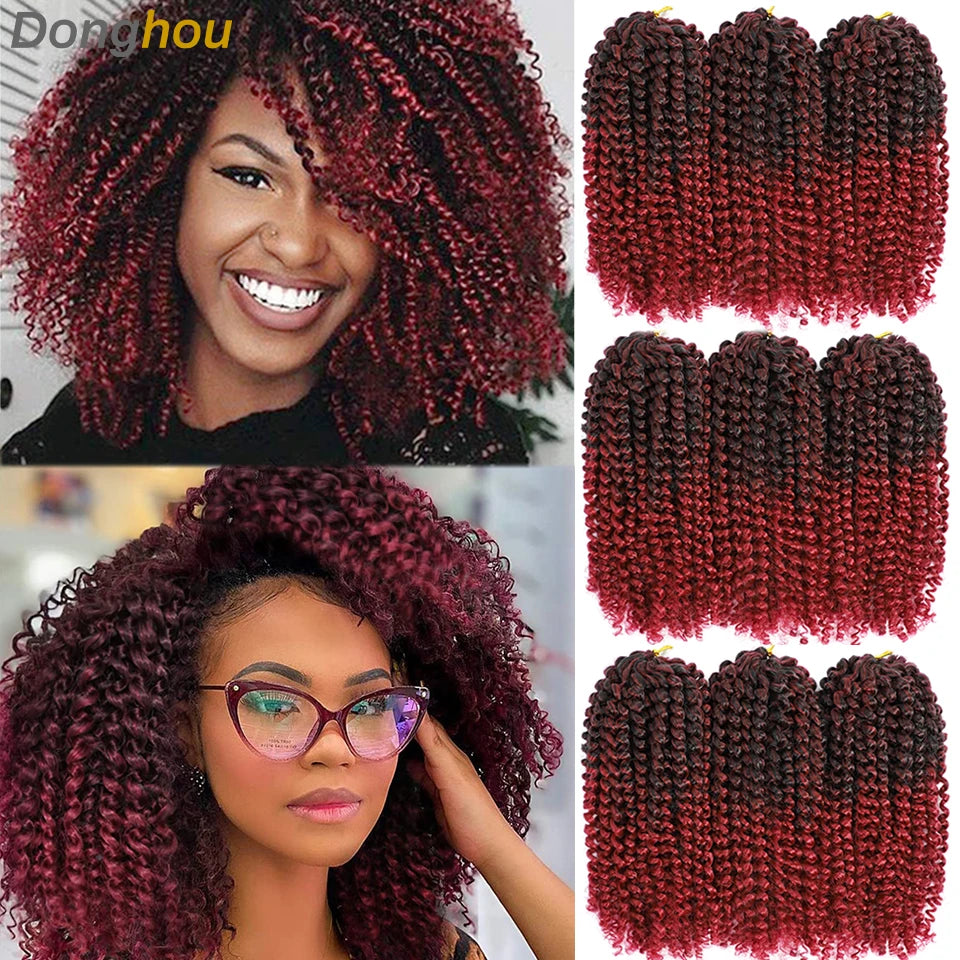 Trinity Kinky Curly Crochet Hair – 8 Inch Short Passion Twist