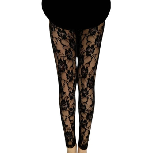 Trinity Lace Sheer Leggings – Floral Rose Mesh Tights House of Trinity